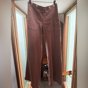 Pilcro Brown Wide Leg Pants